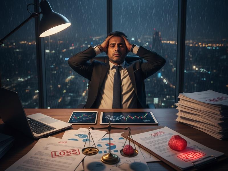 Business Losses and Financial Instability Hand dropping coins and blurry financial charts, illustrating business losses and financial instability from debilitated Mercury. 